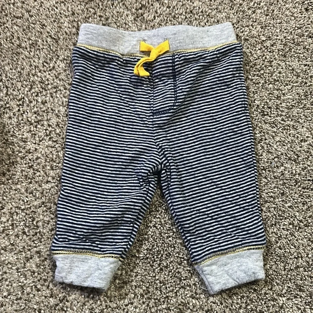 Gray and Blue Baby Outfit with Car Print